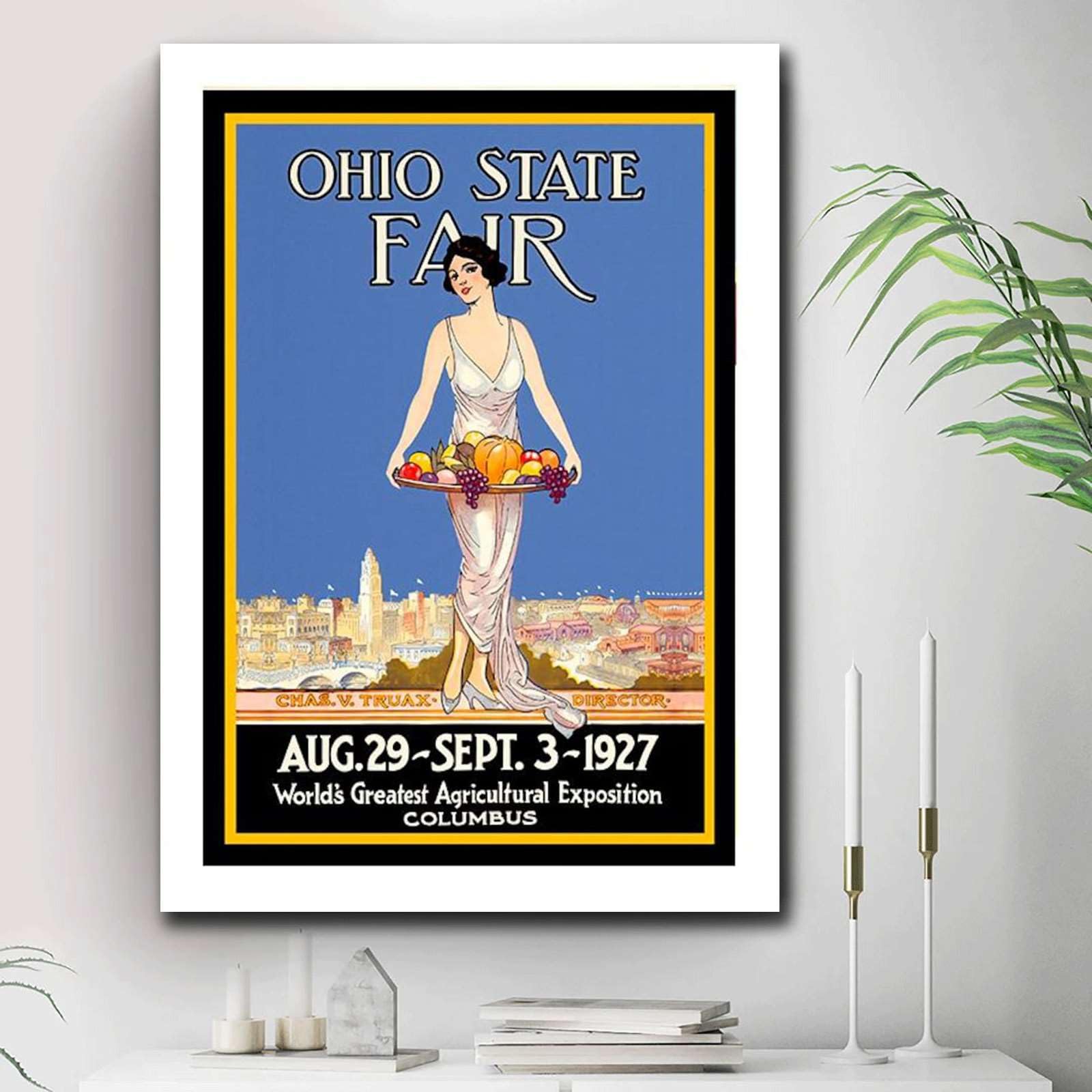 Amazon.com: TGRNFHKPYY Poster Wall Art Print Ohio State Fair